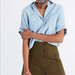 Madewell Chambray Courier Shirt in Buckley Wash